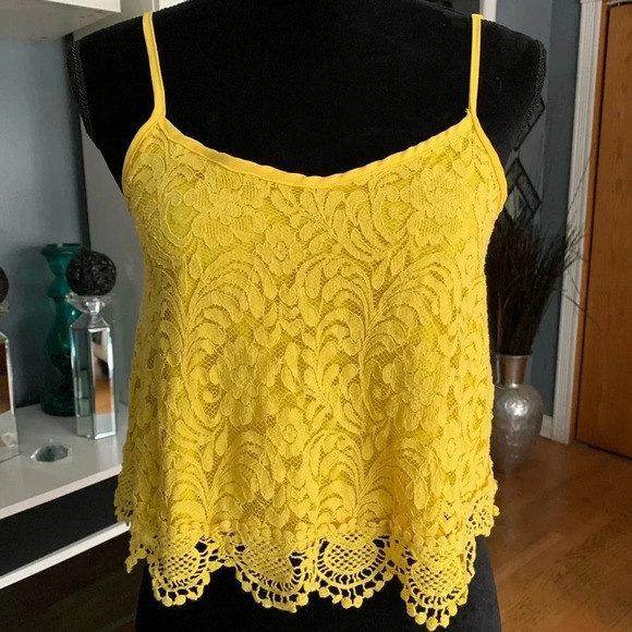 Ambiance Apparel Lace Crop Top - Picture 1 of 6